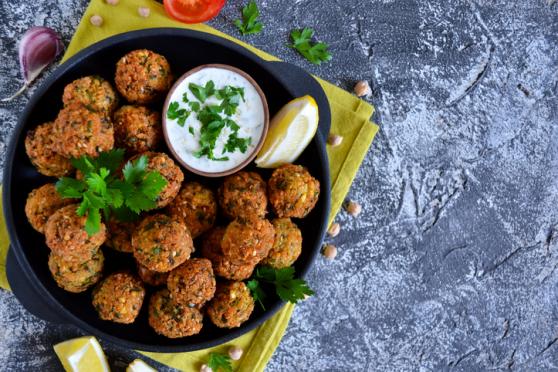 Falafel with a Lemon Tahini Dressing